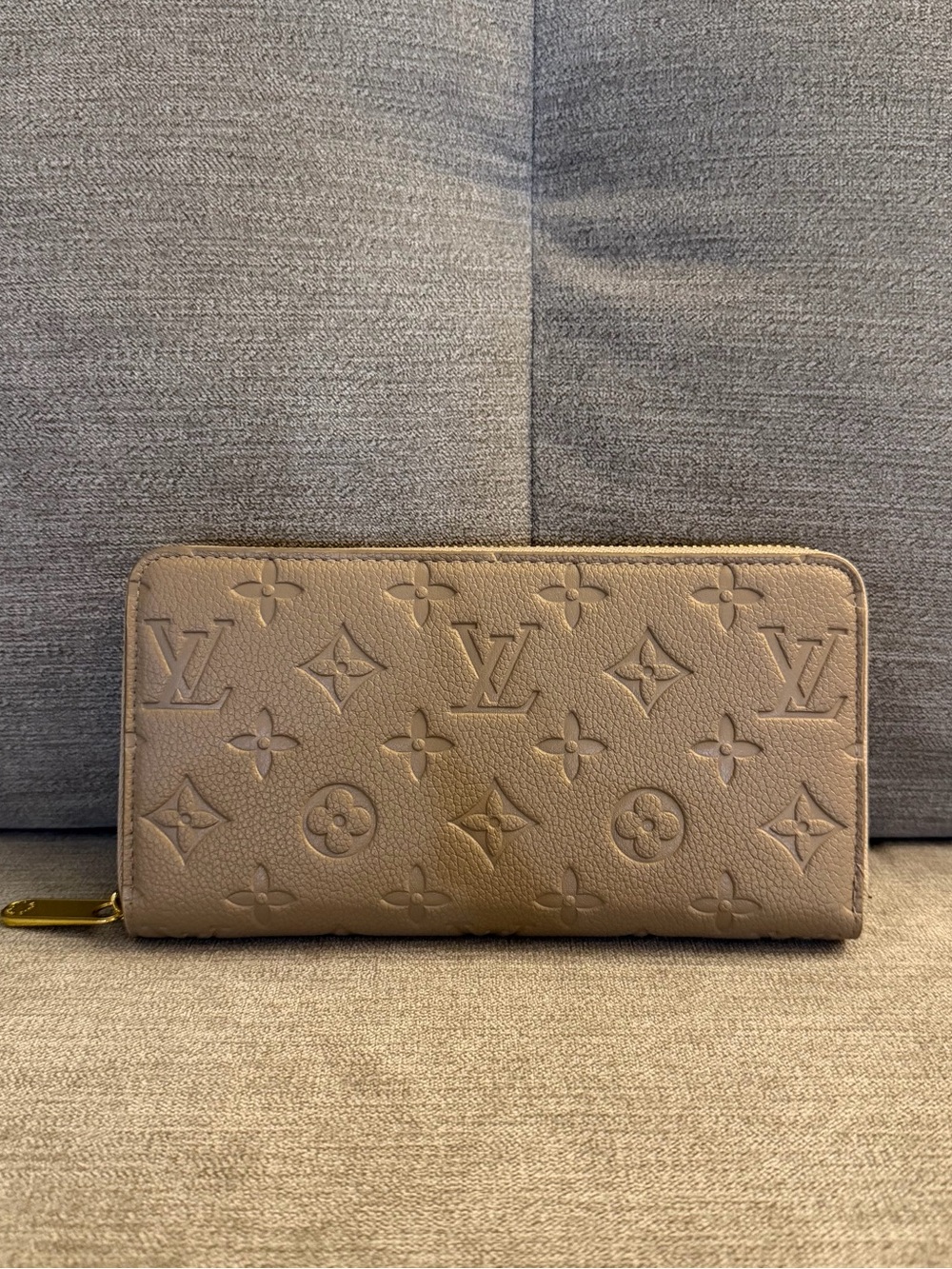 Louis Vuitton Beige Monogram Zip-Around Wallet